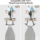 VINAEMO Ironing Board Hanger Wall Mount, 2-Layer Iron and Ironing Board Holder, Laundry Room Shelves Solid Wood with Removable Hooks Home Organization and Storage by CozyNest Decor