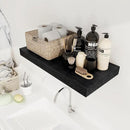 12 Inch Deep Black Floating Shelves, 24 x 12 Floating Shelf for Books, Rustic Wood Deep Wall Shelves for Home Storage & Display, 2" Thicked Shelves for Kitchen, Living Room, Bedroom, 2 Pack by CozyNest Decor