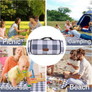 HX&OD Outdoor Picnic Blanket, Extra Large, 80''x80'' Waterproof Foldable Blankets Gingham Picnic Mat for Beach, Camping Grass Lawn Park Accessories Cute Couple Ideas Wedding (Gray, 80”x80”) by TinyTreasures Baby Boutique