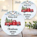 Personalized Baby First Christmas Ornament 2025 - Custom Ornament for New Baby - Babies Name Keepsake - Sweet Gift for Parents - Newborn, New Mom, Dad Gifts On Christmas, Birthday by TinyTreasures Baby Boutique