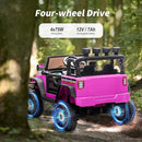 4WD Kids Ride on Car Truck, 12V 7Ah Kids Electric Vehicles Car Ride on Toy for Toddlers w/Remote Control - Pink by TinyTreasures Baby Boutique