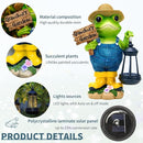 Frog Garden Statue with Solar Light, Gardener Frog Decoration with Solar Lantern Light for Home, Outdoor, Garden, Patio and Yard Decor, Best Gifts for Mom/Grandma, Grandma's Garden by GreenHaven Gardens