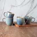 AmorArc 12oz Coffee Mugs, Ceramic Coffee Mugs set of 6 for Man, Woman, Dad, Mom, Modern Coffee Mugs with handle for Latte/Cappuccino/Milk/Cocoa. Dishwasher&Microwave Safe, Ceylon Blue by CozyNest Decor