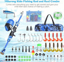 Milerong Kids Fishing Rod, Kids Fishing Pole Portable Telescopic Fishing Rod and Reel Combo Kit for Boys, Girls, Youth - with Spincast Fishing Reel, Fishing Tackles, Fishing Lures, Fishing Lines by TinyTreasures Baby Boutique