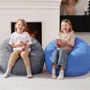 Homguava 2FT Bean Bag Chair,Teardrop Bean Bags Small Beanbag Chair with Memory Foam Filled and Ultra Soft Corduroy Cover for Living Room, Bedroom (Small,Blue) by TinyTreasures Baby Boutique