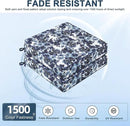 Favoyard Outdoor Chair Cushion 24 x 24 x 4 In Waterproof Pattern Fade Resistant Cushions for Patio Furniture with Removable Cover Attach Straps 28D Foam Insert Cushions Pads for Seat Sofa Couch 2 Pack by GreenHaven Gardens