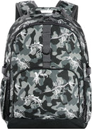 Choco Mocha Backpack for Boys, Elementary School Backpack for Boys Ages 6-8 Kids Kindergarten Backpack Bookbag 17 Inch with Chest Strap, Camo by TinyTreasures Baby Boutique