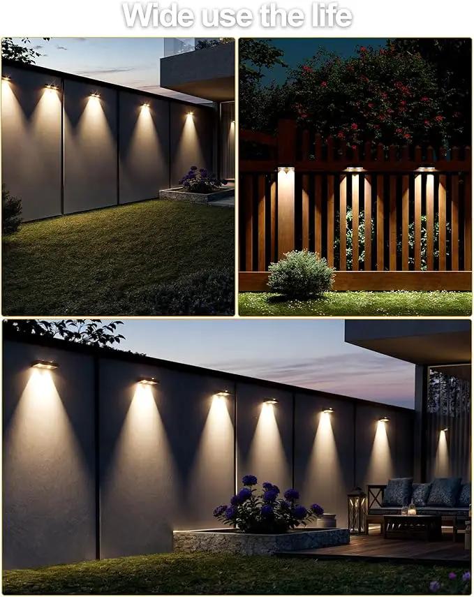 Solar Fence Lights 10 Pack, 9 Color Modes Outdoor Bulb Waterproof Led IP65, Solar Outdoor Lights for Backyard/Railing/Step/Wall/Patio/Yard (Black), photo 8 of 8