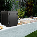 81 QT Hot Box Food Warmer with 5 Full-Size Pans and Handles Double Buckles by LJGDeals