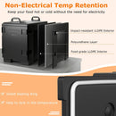 81 QT Hot Box Food Warmer with 5 Full-Size Pans and Handles Double Buckles by LJGDeals