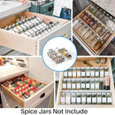 Antimbee Spice Drawer Organizer, 4 Tier- 8 Pack Kitchen Spice Rack Tray for Drawer, Expandable From 13" to 26" Acrylic Seasoning Organizer Rack Holds up 56 Spice Jars (Jars not Include) by CozyNest Decor