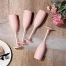 XUWAIDSGN Acrylic Champagne Flutes Toasting Glasses Unbreakable Mimosa Bar Reusable Wine Glasses Vintage Champagne Flutes Stemmed Drinking Cups 5.4 OZ for Christmas Birthday (100, Pink) by CozyNest Decor
