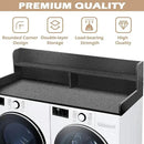 Royxen Laundry Countertop with 2-Tier Shelf Universal Fit, Washer and Dryer Countertop with Storage Space, Shelf Height 11.5 Inches, Solid Wood, Black by CozyNest Decor