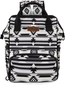 Wrangler Diaper Bag Backpack Aztec Travel Backpack Purses Western Multi-Function Baby Bags for Mom with Waterproof Insulated Pockets by TinyTreasures Baby Boutique