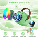 Mini Karaoke Machine：Portable Bluetooth Karaoke Microphone, Singing Speaker with 2 Wireless Mic and Light Kids Adults, Christmas Birthday Gifts for Girls Boys Family Home Party(Green) by TinyTreasures Baby Boutique