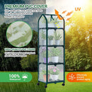 Ohuhu Mini Greenhouse for Indoor Outdoor, Small Plastic Plant Green House with Locking Wheels Portable Greenhouses with Durable Cover for Seedling, Ideal Gardening Gifts for Women Men Transparent by GreenHaven Gardens