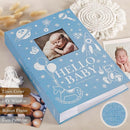 Lanpn Baby Photo Album 4x6 300 Pockets, Linen Newborn Bebe Ultrasound Photo Album with Memo Writing Area, Cover Photo Book, Picture Album for kids, Baby Boy Memory Book Keepsake Blue by TinyTreasures Baby Boutique