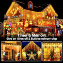 Christmas Lights 640 LED 65 FT Christmas Lights Outdoor with 120 Drops Plug in 8 Modes Christmas Decorations Curtain Fairy Lights for Wedding Party Holiday Bedroom Garden Patio Indoor (Warm White) by GreenHaven Gardens