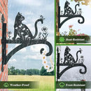 Plant Hangers Outdoor Heavy Duty Iron Decorative Cat Silhouette Plant Hooks for Hanging Baskets 11 inch Hanging Plant Bracket Wall Hooks for Flower Pot Lantern Bird Feeder Wind Chimes by GreenHaven Gardens