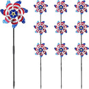 BATTIFE 10 Packs Patriotic Sparkly Reflective Pinwheels for Yard and Garden, American Flags Blinding Birds Pin Wheel Scare Birds & Animal Away, Wind Spinner for 4th of July by GreenHaven Gardens