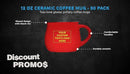 Custom Glazed Campfire Coffee Mugs 12 oz. Set of 50, Personalized Bulk Pack - Perfect for Coffee, Tea, Espresso, Hot Cocoa, Other Beverages - Red by CozyNest Decor