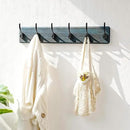 Dseap Coat Rack Wall: 24" Long, Patented, Heavy-Duty, 6-Double-Hooks Wooden Wall Mounted Coat Rack Coat Hanger Hook Rail for Winter Coats Hat Jacket Clothing, Weathered Blue by CozyNest Decor