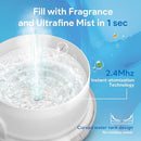 ASAKUKI 500ml Premium Essential Oil Diffuser with Remote Control, 5 in 1 Ultrasonic Aromatherapy Fragrant Oil Humidifier Vaporizer, Timer and Auto-Off Switch (White) by TinyTreasures Baby Boutique
