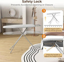 Yaheetech Foldable Ironing Board, Heavy Duty Iron Board with 9 Adjustable Heights, 4 Layer Cover and Safety Iron Rest, 52X14 Compact and Space Save Iron Board for Home Laundry Room Use, Gray&White by CozyNest Decor