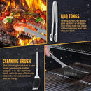 BBQ Grill Tools Set 16-inch Heavy Duty, 3 Pcs - Barbecue Utensils Kit for Camping, Kitchen, Outdoor Cooking,Suitable as a Gift for Men, Fathers, Friends by GreenHaven Gardens