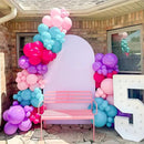 Pink Purple Blue Balloons 60 Pcs Hot Pink Light Pink Teal Purple Latex Balloon Pastel Purple Teal Pink Confetti Balloons for Kids Magic Theme Mermaid Princess Birthday Baby Shower Party Decor by CozyNest Decor