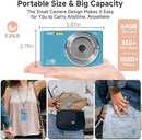 Digital Camera,4K Vlogging Camera for YouTube Autofocus 44MP FHD Camera,16X Digital Zoom Cheap Point and Shoot Digital Camera with 64GB Card for Kids Boys Girls Teens Adult Beginners,2 Batteries(Blue) by TinyTreasures Baby Boutique