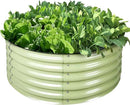 Olle 17" Tall 42" Round Raised Garden Bed Metal Raised Beds for Gardening, Large Planter Box Round Raised Garden Beds Outdoor for Vegetables, Sage Green by GreenHaven Gardens
