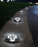 Biling Solar Outdoor Lights - 12 Pack, Bright Uplight Sidelight, Waterproof Deck Lights for Yard, Walkway, Garden, Poolside (White) by GreenHaven Gardens