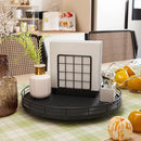 13" Lazy Susan Turntable Organizer for Table Top, Round Wooden Lazy Susan for Cabinet Kitchen Decor Centerpieces Coffee Table, Storage Condiments Spices, Bathroom Vanity Tray for Soap, Black by CozyNest Decor
