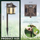 GIGALUMI Japanese Decor Solar Lights for Outside, Pathway Lights 4 Pack - Lawn/Patio/Yard/Walkway/Driveway Decoration by GreenHaven Gardens