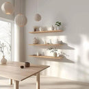 36 Inch Floating Shelves for Wall Rustic Light Wood Wall Shelves for Bedroom Set of 4 by CozyNest Decor