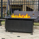 57 inch Propane Fire Pit Table,50000 BTU Gas Fire Pits Table with Lid & Lava Rock & Waterproof Cover, Outdoor Propane Firepit for Dining or Party, Outside, Patio, Garden, Yard by GreenHaven Gardens