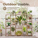 Bamworld Plant Shelf Large Plant Stand Indoor 62.2" Tall Outdoor Plant Holder Wood for Multiple Plants Hanging Plant Rack for Living Room Garden Balcony by GreenHaven Gardens