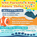8 PCS Ocean Animal Bath Toys Mold Free Infant Bath Tub Toys for 12 Months - No Hole Bathtub Toys for Toddlers 1-3 Water Pool Toys for Baby Toddler Ages 1+ by TinyTreasures Baby Boutique