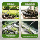 2025 Upgraded Weed Puller Tool,Portable Garden Weed Rake Uprooting Weeding Tool with Handle,4 Tooth Manganese Steel Manual Weeder Remover Tool for Gardening Backyard Farm Planting & Weeding by GreenHaven Gardens