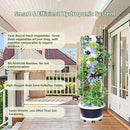 Hydroponic System Kit, Hydroponic Vertical Garden, Lettuce & Herb Starter Kit, with 36 Plant Holes, 9-Tier Indoor Outdoor Growing Tower with Climbing Trellis and Timer by GreenHaven Gardens