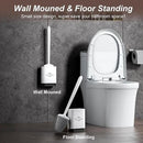 Sellemer Toilet Brush and Holder Set - Flexible Toilet Bowl Brush Head with Silicone Bristles, Compact Size for Storage and Organization, Ventilation Slots Base (1 Pack, White) by CozyNest Decor