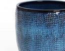 LuxenHome 12" Dia Large Ceramic Pots for Plants, Ocean Blue Glazed Planters for Outdoor Plants, Round Indoor Flower Pots with Drainage Hole and Rubber Plug for Home Garden Patio by CozyNest Decor