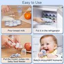 Silicone Nibble Freezer Tray (3 Pack), Kingkam Baby Breastmilk Popsicle Molds, Baby Fruit Feeder Teether Tray, Breast Milk Teether Pop Maker for Homemade Baby Food by TinyTreasures Baby Boutique