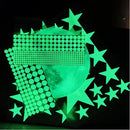 Luminous Wall Decals Ceiling Stickers Glow in The Dark Moon and Stars Starry Sky Shining Decals Room Decoration Perfect Gifts for Kids Bedroom Bedding Room, 1 Moon + 436 Stars and Dots by CozyNest Decor