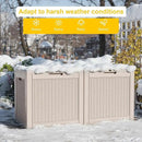 36 Gallon Outdoor Deck Box,Storage Lockable Waterproof Patio Furniture,Garden Tools,Cushions,Pool Accessories Outside Storage Resin Box(Grey Pattern) by GreenHaven Gardens