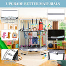 LAMERGE 55" 7-in-1 Round Trampoline for Kids Boys & Girls Ages 1-8, Indoor & Outdoor Trampoline for Fun, Adjustable Height Handrail ＆ Enclosed Safety Net ＆ Durable Designs for Toddlers Children by TinyTreasures Baby Boutique