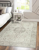 LIVEBOX Bedroom 4x6 Washable Area Rug for Entryway Kitchen, Non-Slip Soft Boho Rugs for Dining Room Office, Farmhouse Low-Pile Neutral Soft Carpet for Nursery Room Playroom, Taupe by TinyTreasures Baby Boutique
