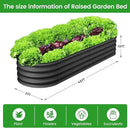 2 Pcs 4.5x2x1.5ft Oval Raised Garden Bed,Galvanized Raised Beds,Open-Ended Base Metal Raised Planter Beds,Garden Bed Outdoor,Planter Raised Boxes for Vegetables, Flowers,Tool-Free Asse,Gray by CozyNest Decor