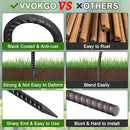 VVOKGO Trampoline Stakes 12 Inches Anchors High Wind Heavy Duty, 8-Pack U Shaped Tie Down Anchor Kit for Ground, Camping Tent, Soccer Net, Swing Set, Black by CozyNest Decor